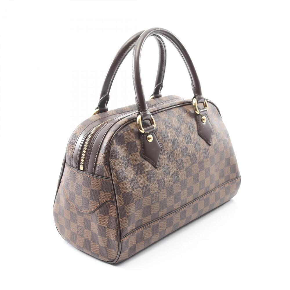 Louis Vuitton Handbag Leather Damier Brown Duomo Canvas - Picture 2 of 8